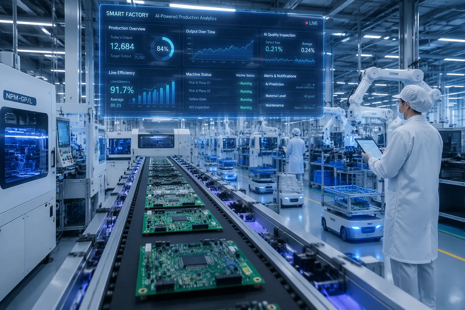 AI Factory Monitoring PCBA Assembly for Manufacturing and Logistics